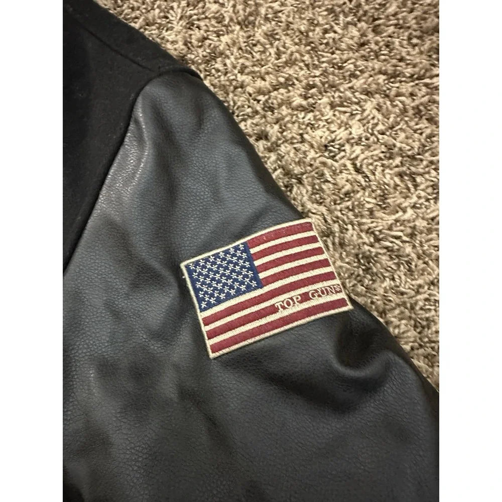 Rare TOP GUN Men's The Flying Legend Black And White Jacket Size US XL